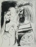 Le Vieux Roi (The Old King) by Pablo Picasso, 1959, Lithograph, sold Aug 2020