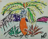 Palm by Malcolm de Chazal, Gouache, sold Aug 2020