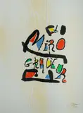 Joan Miró, Graveur I, 1984, Stamp signature recto; authenticated & signed in pencil by Emilio F. Miro verso