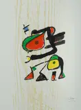 Joan Miró, Graveur V, 1984, Stamp signature recto; authenticated & signed in pencil by Emilio F. Miro verso