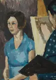 In the Studio,' c by Roland Wakelin, 1958, Oil on Canvas on Board, sold Jul 2020