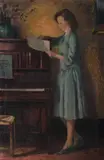 Roland Wakelin, Judith at the Piano,' c