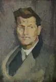 Roland Wakelin, Study in Grey - Man's Head,' c
