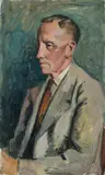 Roland Wakelin, Portrait of T. Hamilton Esq, 1936, Oil on Board