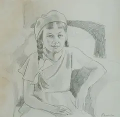 Roland Wakelin, Judith,' c, 1932, Pencil