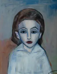 Robert Dickerson, Girl in White Blouse, 2008, Oil on Canvas