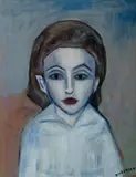 Robert Dickerson, Girl in White Blouse, 2008, Oil on Canvas