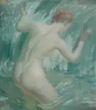 Arthur Murch, Bathing Nude, 1939, Oil on Canvas on Board