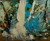 Margaret Coen, White Tree (2)' c, 1970s, Enamel on Board