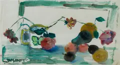 Margaret Coen, Fruit and Flowers,' c, 1970s, W/Clr & Gouache on Rice Paper