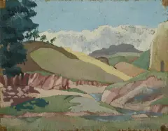 Alison Rehfisch, River Landscape, Oil on Canvas on Board