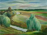 George Duncan, NSW River Landscape with Willows