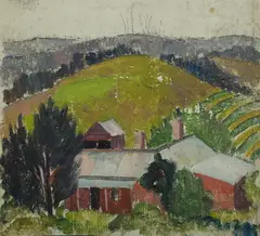 George Duncan, NSW Southern Highlands Farm, Oil on Canvas