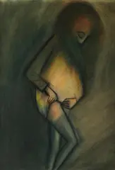 Robert Dickerson, Phoebe Dressing, 1970s, Pastel