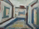 Simon Blau, Piazza, Oil on Canvas