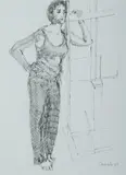 Judy Cassab, Model with Easel