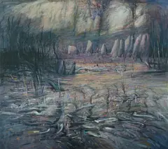 Christopher Gentle, Central Australian Landscape, 1989, Oil on Canvas