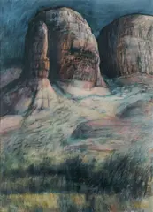 Christopher Gentle, The Olgas First Light, Pastel