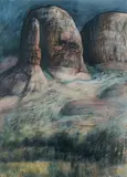 Christopher Gentle, The Olgas First Light, Pastel