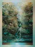 David Voigt, Secret Cascades, Southern Range, 1996, Acrylic on Canvas