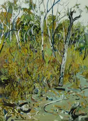 Megalong Forms,' from Bush Movement series by Patrick Carroll, Acrylic on Paper, sold May 2020