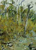 Patrick Carroll, Megalong Forms,' from Bush Movement series, Acrylic on Paper