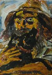 Gil Jamieson, Man & Dog, 1986, Oil on Canvas
