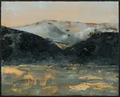 Mandy Martin, Romantic image of post-industrial landscape 7, 1986, Oil & Mixed Media on Paper