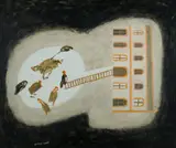Helene Grove, Choicey Chooks, 2008, Acrylic on Board