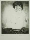The Mirror by Norman Lindsay, Facsimile Etching 327/550, sold May 2020
