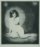 Pensive by Norman Lindsay, Facsimile Etching 43/550, sold May 2020