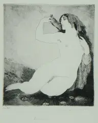Dreams by Norman Lindsay, Facsimile Etching 425/550, sold May 2020