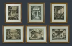 Hardy Wilson, (6), Various Lithographs. 'Old Tirranna, Goulburn, NSW;' 'Wivenhoe, Cobbity, NSW;' 'Fernhill, Mulgoa, NSW;' 'Old Government House, Parramatta, NSW;' 'Davey St, Hobart;' & 'St Mathew's Church, Windsor, NSW.' Lithograph (6), 24x32cm (3), & 32x24cm (3)
