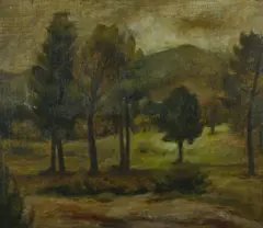 Ena Joyce, Jack's Cottage, Oil on Ply