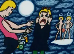 Nicholas Nedelkopoulos, Yesterday breaks into pieces today, 1986, Pastel