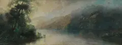 Herbert B Rollings, Tasmanian River Landscape, Oil on Board