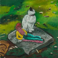 Christine Simons, Sweet Repose at Nirvana Park, 1980, Oil on Linen