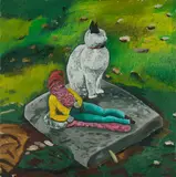 Christine Simons, Sweet Repose at Nirvana Park, 1980, Oil on Linen
