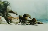 Robert Ingpen, Bass Strait Coastline, W/Clr & Mixed Media