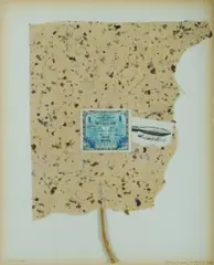 One Mark by Elwyn Lynn, 1988, Collage on Paper, sold May 2020
