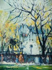 Kings Cross Impression by Patrick Carroll, Oil on Canvas on Board, sold May 2020
