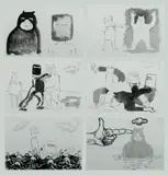 Matthew Martin, A Couple of Sacred Cows, 2008, Ink & Gouache