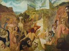 Wesley Penberthy, The Enchanted Pilgrims, 1948, Oil & Tempera on Board