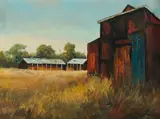 John Lennox, Deserted Homestead, Richmond QLD, 1972, Oil on Canvas
