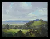 Canberra from Queanbeyan by Allan Waite, Oil on Canvas Board, sold May 2020