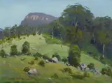 On Saddleback, Kiama Area by Allan Waite, Oil on Canvas on Board, sold May 2020