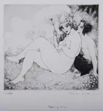 Spring Song by Norman Lindsay, Facsimile Etching 409/550, sold May 2020
