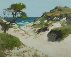 Rick Everingham, Track to the Beach, Oil on Canvas on Board