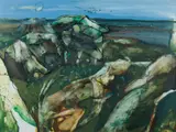 Venita Salnajs, Landscape, Mixed Media on Board