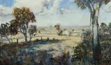 Neale Joseph, Landscape near Goulburn or Yass, NSW, c, 1988/89, Oil on Board